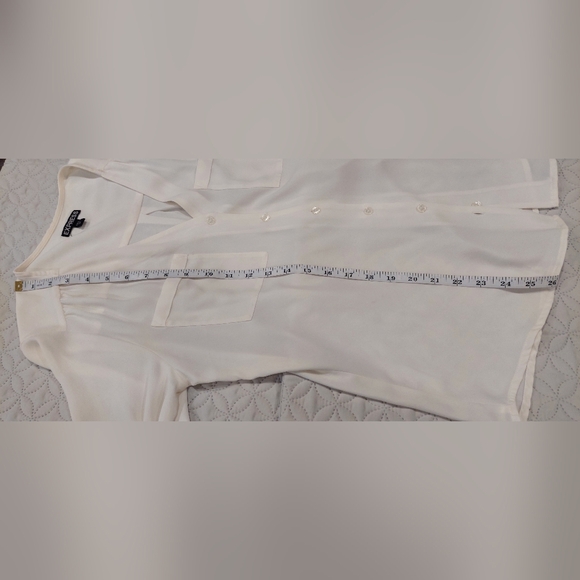 Express Cream Button Down Shirt - Picture 7 of 8